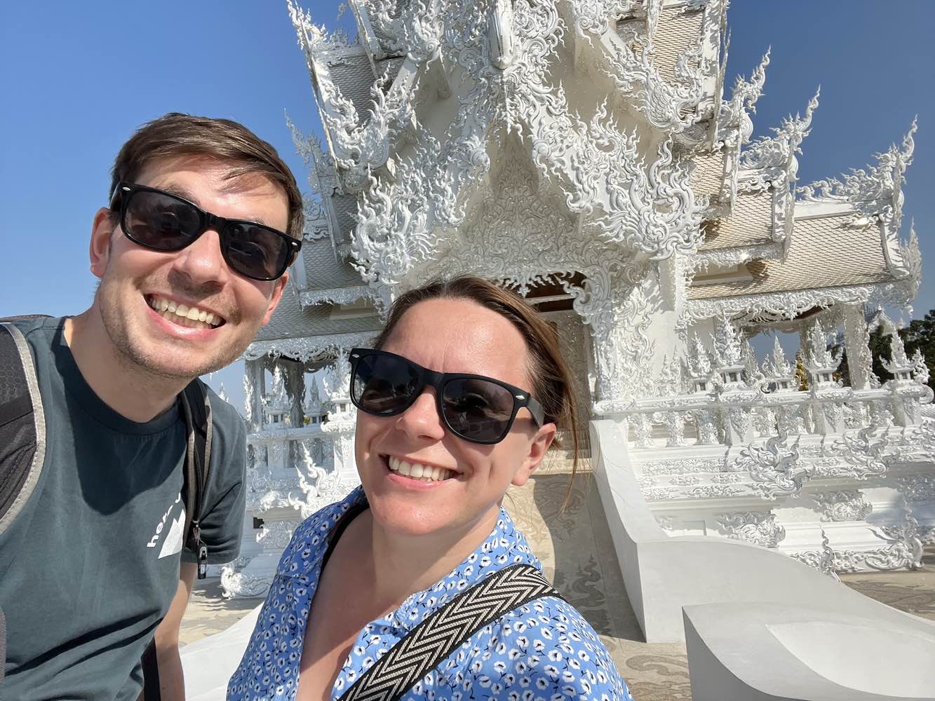 Matt and I at the White Temple in Chiang Rai, Thailand